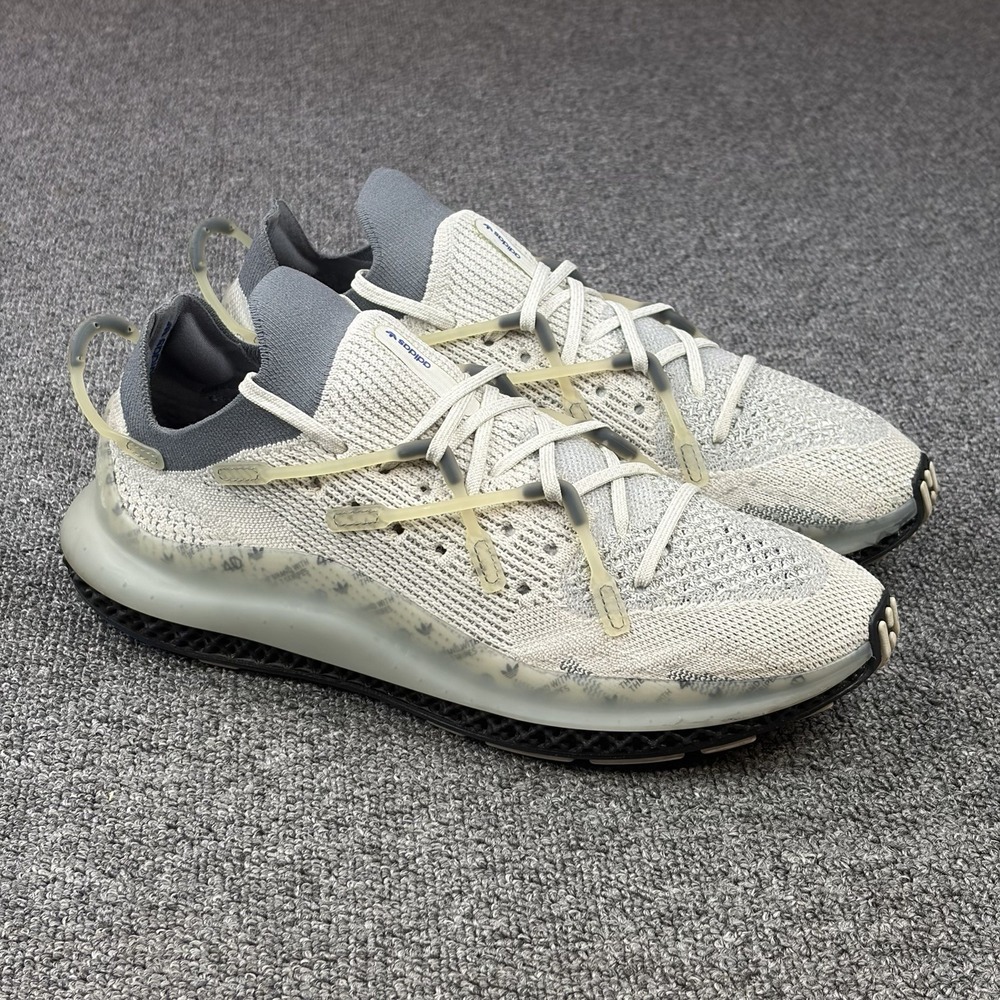 Adidas 4D Fusio S42836 Off White Gray 4D Running Sneakers Men's Size 10